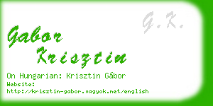 gabor krisztin business card